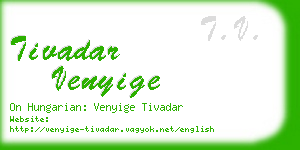 tivadar venyige business card